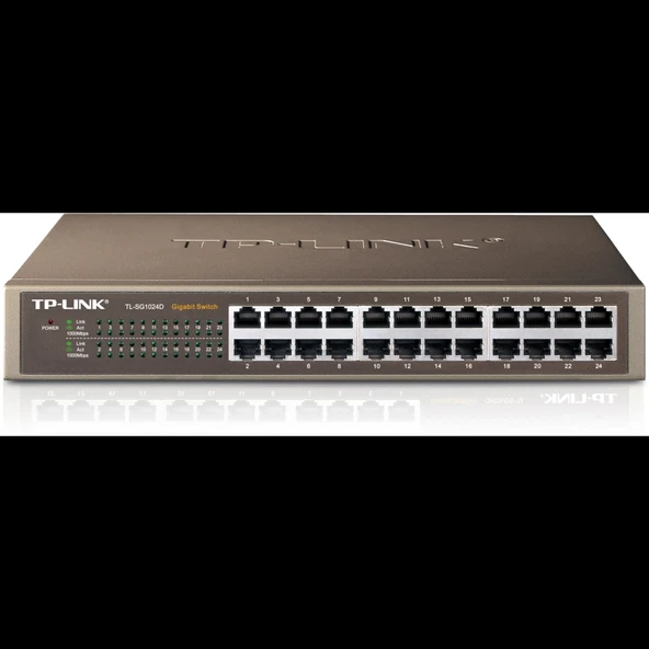 Tp-lınk Tl-sg1024d, 24 Port, Gigabit, Yönetilemez, Metal Kasa, Rackmount Switch ürün görseli
