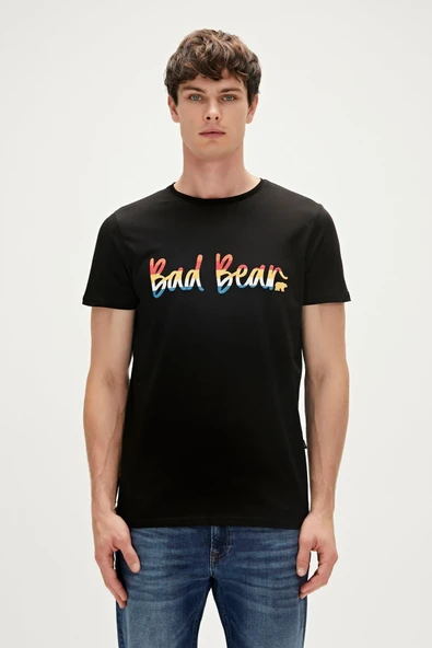 23.01.07.008 BAD BEAR MANUSCRIPT T-SHIRT - Resim 2