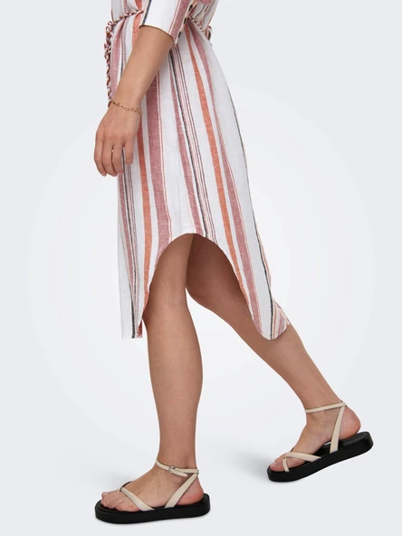 15295855 ONLOHIO L/S STRIPE SHIRT DRESS PNT - Resim 9