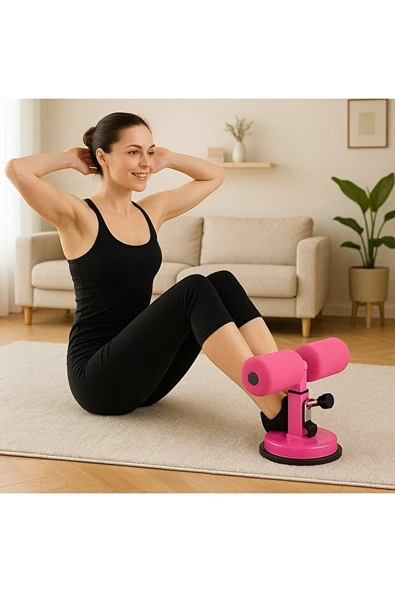 Vantuzlu Mekik Aleti – Karın Kası Çalıştırma ve Evde Spor Egzersiz Ekipmanı - Resim 3