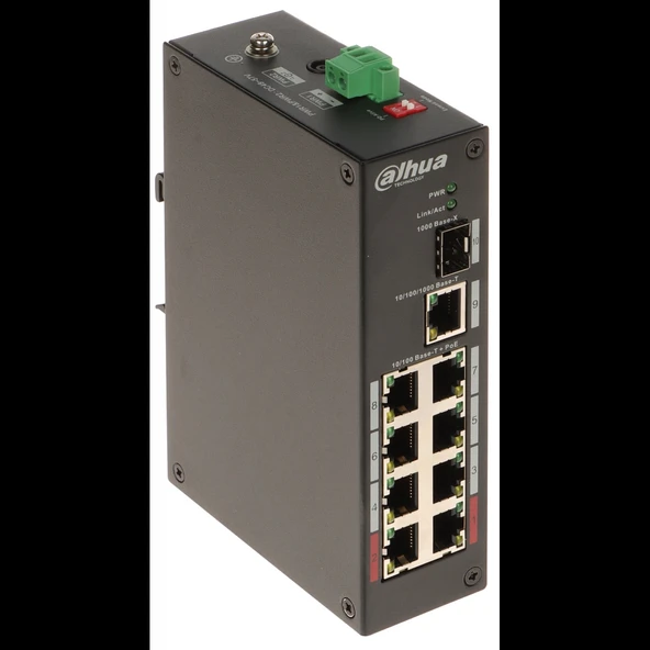 Dahua Pfs3110-8et-96-v2, 8 Port, Megabit, Poe 96w, 1 Port Gigabit Uplink, 1 Port Gigabit Sfp, Yönetilemez, Masaüstü Swit ürün görseli