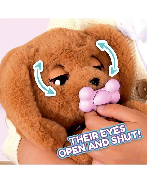 Baby Paws Sesli Yavru Köpek Pelüş Cocker Pembe Çanta - Resim 4