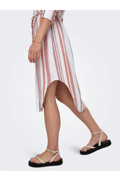 15295855 ONLOHIO L/S STRIPE SHIRT DRESS PNT - Resim 5