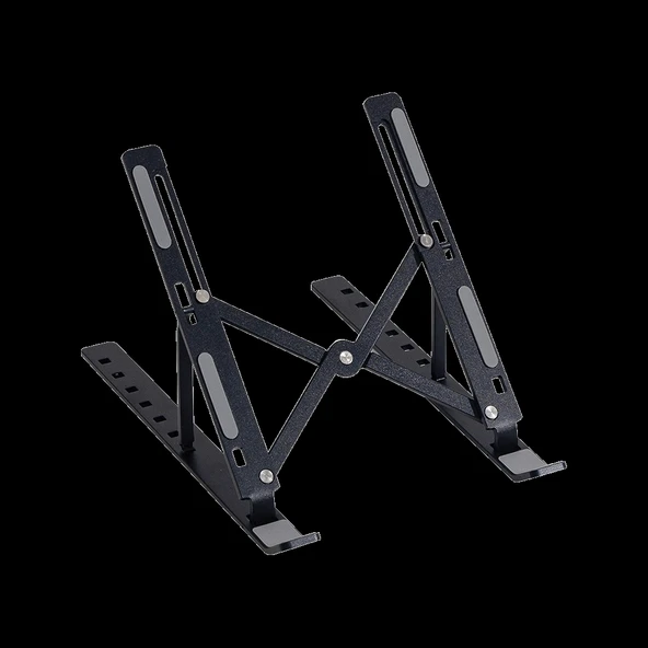 Frısby Fnc-5155st, 10"-15.6" Taşınabilir,  Katlanır, Notebook Standı, 7 Kademeli Ayarlanabilir Yükseklik, Alüminyum (siy ürün görseli 1