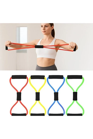 Pilates Direnç Lastiği – Egzersiz, Fitness ve Esneme Bandı Seti - Resim 2