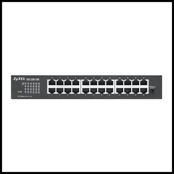 Zyxel Gs1100-24e V3, 24 Port, Gigabit, Yönetilemez, Sessiz, Rackmount Switch - Resim 3