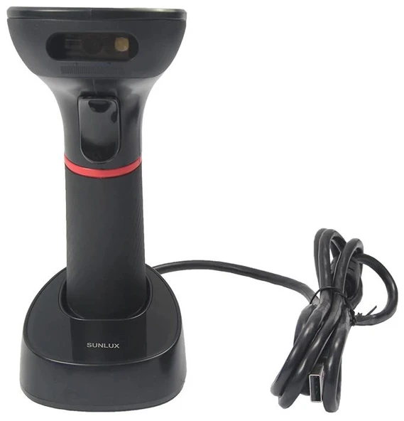 Sunlux Xl-9610 2d Karekod Kablosuz Usb Barkod Okuyucu + Cradle - Resim 2