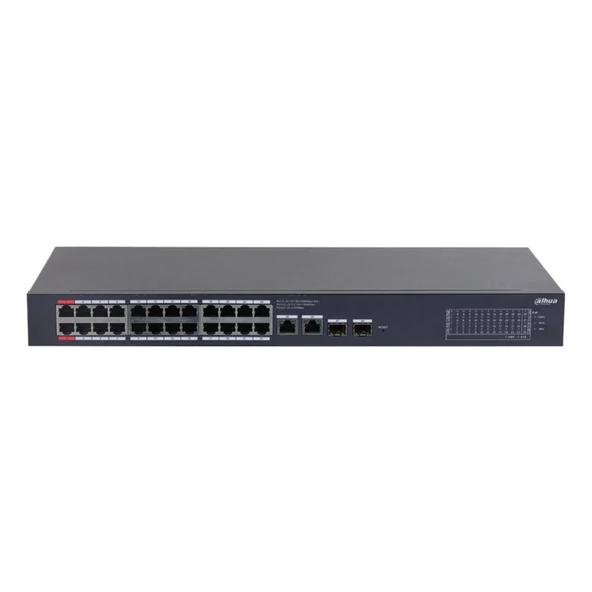 Dahua Cs4228-24gt-240, 24port, Gigabit, Poe 240w, 2 Port Uplink, 2 Port Sfp Gigabit Combo, Cloud Yönetilebilir, Switch ürün görseli 1