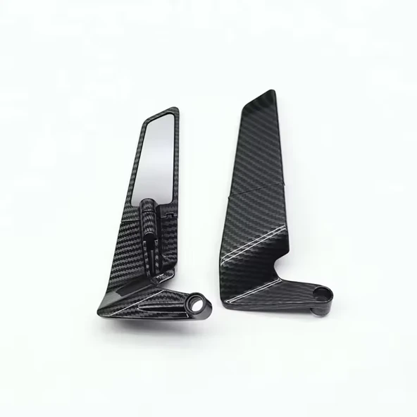 Tvs Raider 125 H2R Yarasa Kanat Ayna Naked Karbon Model HB435B - Resim 2