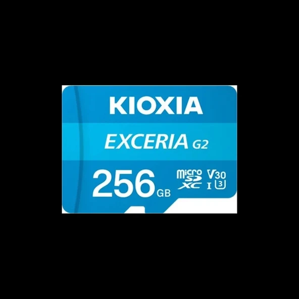 Kıoxıa 256gb Exceriag2, Lmex2l256gg2, U1 V30 4k,  Cl10, 100mb/s, Microsd Kart Bellek (sd Adaptörlü) ürün görseli
