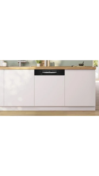 BOSCH SMI4IKB50T D Enerji Sınıfı  5 Programlı Siyah Yarı Ankastre Bulaşık Makinesi - Resim 3