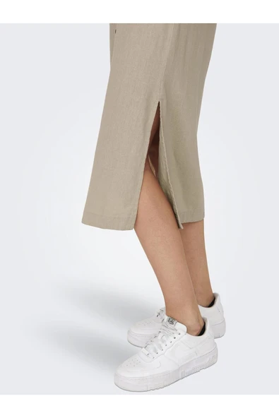 15278720 ONLCARO LS LINEN BL L SHIRT DRESS CC PNT - Resim 8