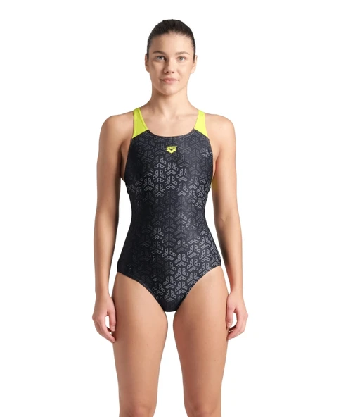 Arena Women’s Monogram Swimsuit Control Pro Low Kadın Yüzücü Mayosu 008152560 - Resim 3