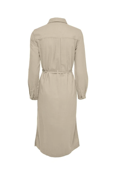 15278720 ONLCARO LS LINEN BL L SHIRT DRESS CC PNT - Resim 4