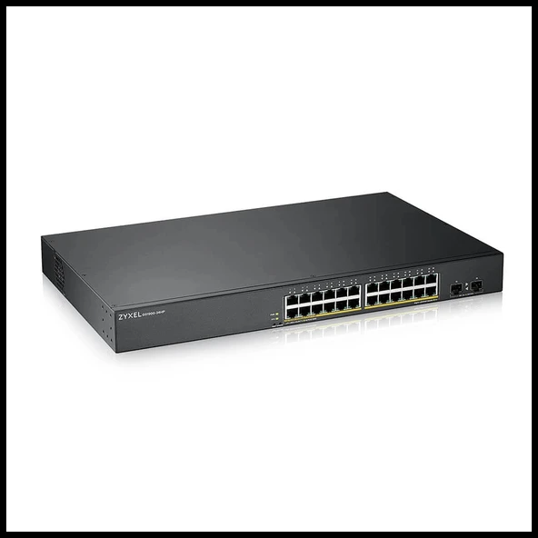 Zyxel Gs1900-24hp V2, 24 Port, Gigabit, Poe 170w, 2 Port Gigabit Sfp, Yönetilebilir, Rackmount Switch ürün görseli