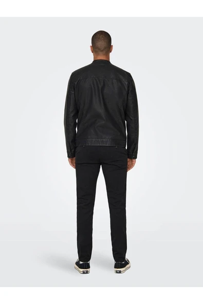 22012339 ONSMIKE PU RACER JACKET OTW VD - Resim 5