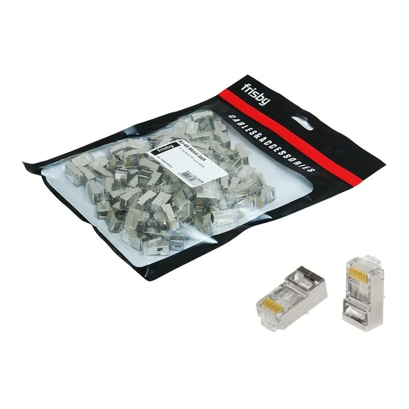 Frısby Fnw-rj4522n Rj45 Ftp Cat6 Konnektor Metal 100lü Paket ürün görseli 1