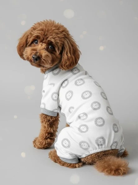 Soft Lion Köpek Uyku Takımı | Pamuklu Penye Köpek Tulumu ve Mini Yastık | Küçük Irklar İçin | Tüy Dökülmesini Azaltır - Resim 6