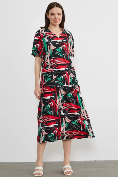 77442 SEMENTA V YAKA CEP DETAYLI B.B. ELBİSE ürün görseli