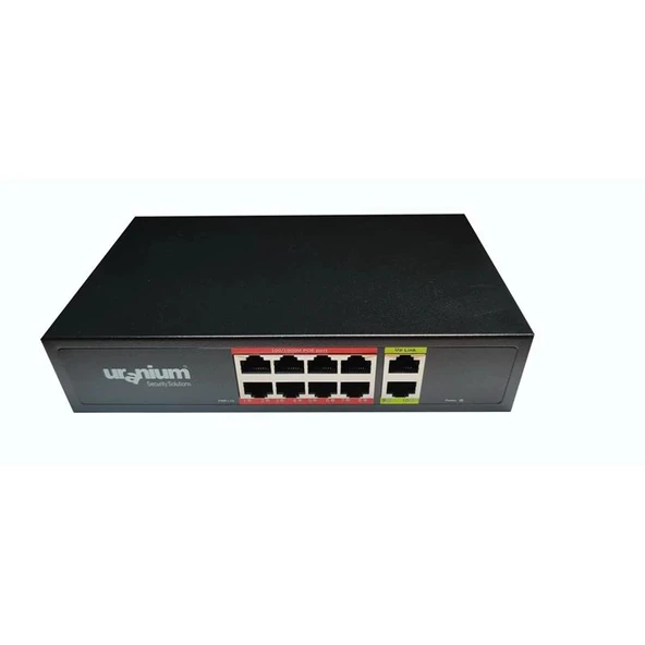 Uranıum Poe-g8002-96w 8 Port Gıgabıt + 2 Port Gıgabıt Rj45 Uplınk Poe Swıtch (realtek Chıpset) ürün görseli 1
