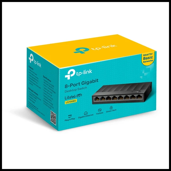 Tp-lınk Ls1008g, Green Tech, 8 Port Gigabit, Yönetilemez, Masaüstü Switch - Resim 3