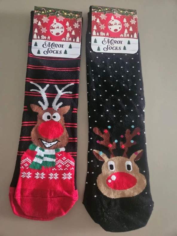 Renkli Yılbaşı Çorabı (2'li) ürün görseli