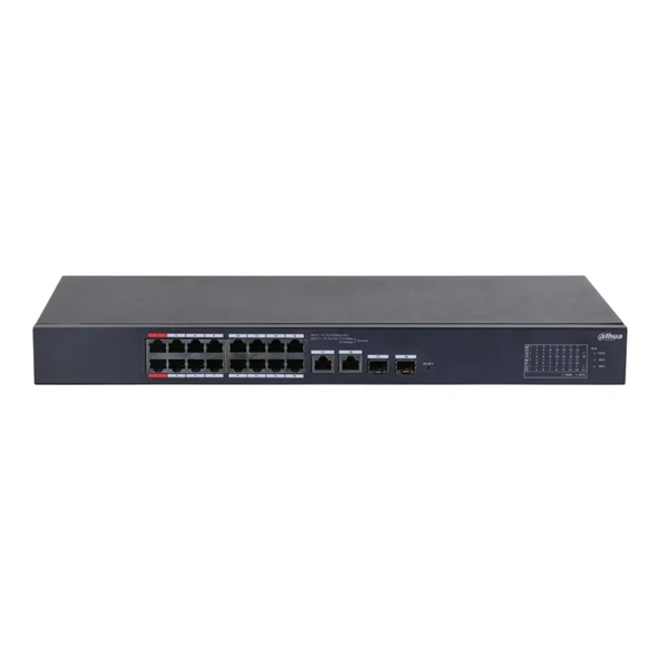 Dahua Cs4218-16et-190, 16port, Megabit, Poe 190w, 2 Port Sfp Gigabit Combo, Cloud Yönetilebilir, Switch ürün görseli