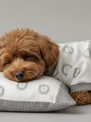 Soft Lion Köpek Uyku Takımı | Pamuklu Penye Köpek Tulumu ve Mini Yastık | Küçük Irklar İçin | Tüy Dökülmesini Azaltır - Resim 2