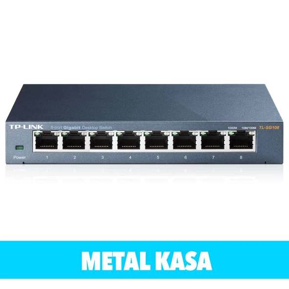 Tp-lınk Tl-sg108, 8 Port, Gigabit, Yönetilemez, Metal Kasa, Masaüstü Switch - Resim 2