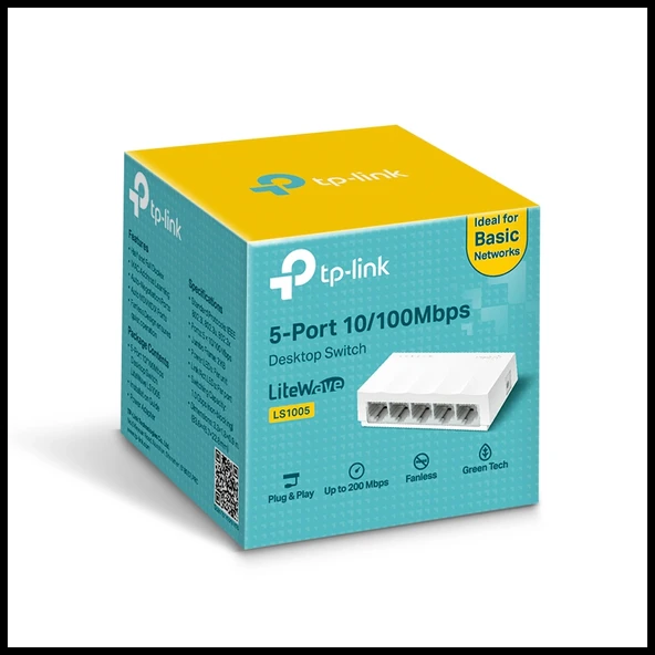 Tp-lınk Ls1005, Green Tech, 5 Port, Megabit, Yönetilemez, Masaüstü Switch - Resim 4