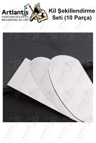 Metal Sistre Çeki Tarağı 10 lu 1 Paket Çömlek Kil Polimer Çelik Kazıyıcı Şekillendirme Seti Paslanmaz - Resim 6