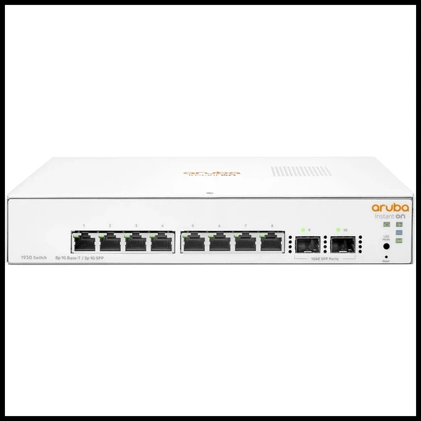 Hp Aruba Instant On, Jl680a, 1930-8g, 8port, Gigabit, 2 Port Gigabit Sfp, Yönetilebilir, Rack Mount Switch ürün görseli