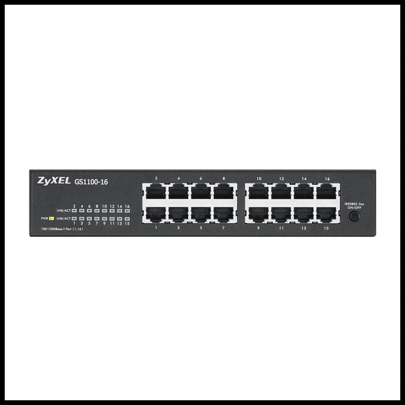 Zyxel Gs1100-16 V3, 16 Port, Gigabit, Yönetilemez, Masaüstü Switch - Resim 3