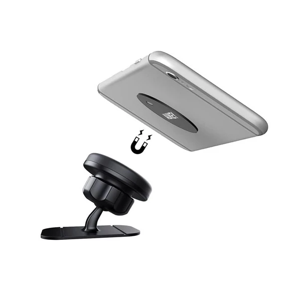 Aukey Hd-c13-bk Güçlü Yapışkan Ve Mıknatıslı Araç İçi Telefon Tutucu - Resim 2