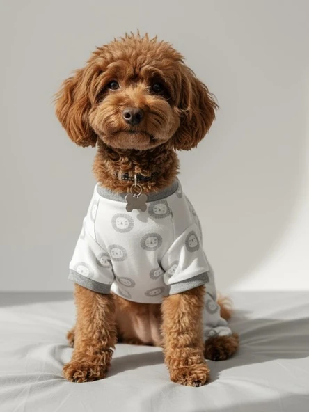 Soft Lion Köpek Uyku Takımı | Pamuklu Penye Köpek Tulumu ve Mini Yastık | Küçük Irklar İçin | Tüy Dökülmesini Azaltır - Resim 8