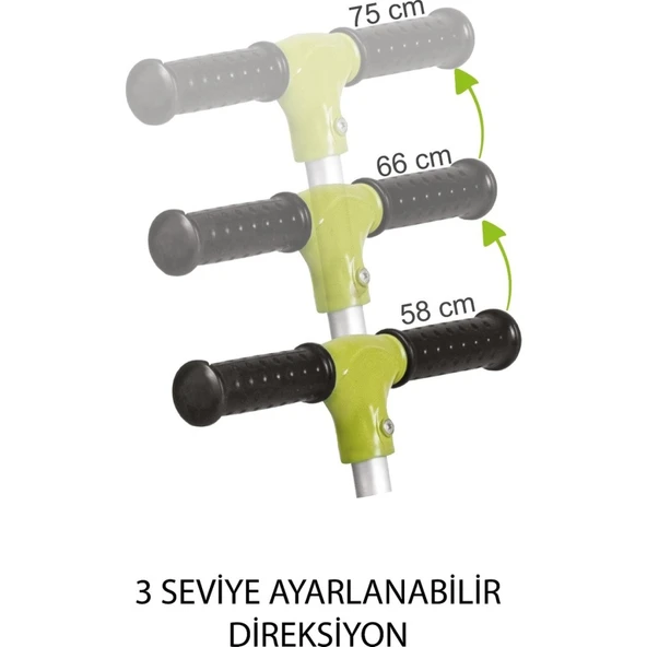 Boony Yeşil Çocuk Scooter-Bisiklet 1 Ürün 3 Özellik 50 kg Taşıma Kapasiteli - Resim 5