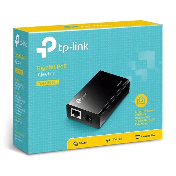 Tp-lınk Omada Tl-poe150s 48volt 15.4watt Gıgabıt Port Poe Adaptör ürün görseli 1