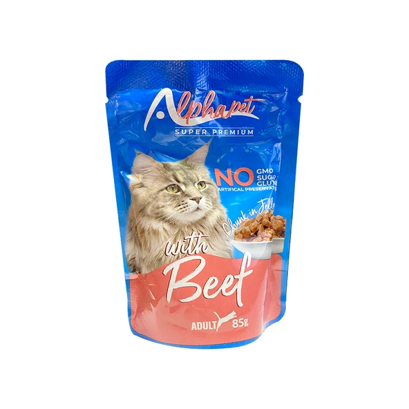 Alphapet Biftekli Pounch Yetişkin Yaş Kedi Maması 85 g ürün görseli