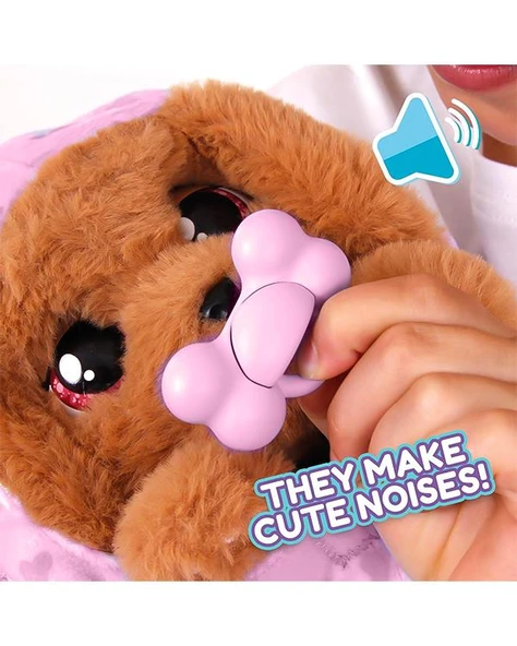 Baby Paws Sesli Yavru Köpek Pelüş Cocker Pembe Çanta - Resim 3