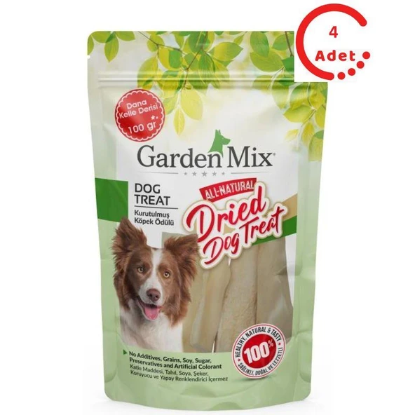Garden Mix Kurutulmuş Dana Kelle Derisi 100 Gr x 4 Adet ürün görseli 1