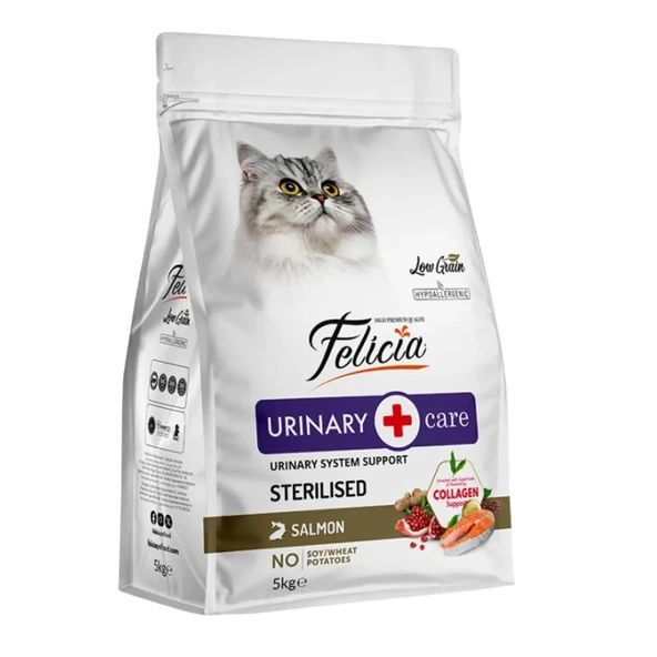 Felicia Kolajenli HypoAllergenic Kısırlaştırılmış Somonlu Kedi Maması 5 Kg ürün görseli