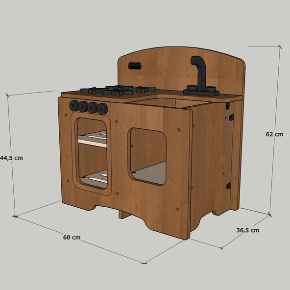 MANDU Ahşap Çocuk Dış Mekan Mutfak - Resim 5