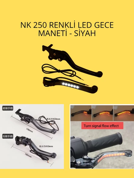 NK 250 Renkli LED Gece Maneti – Siyah ürün görseli 1