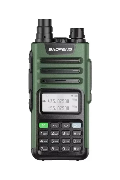 UV-13 Pro Yeşil Su Geçirmez Uzun Mesafe 10W Çift Bantlı Type-C Şarj Telsiz Kulaklık Hediyeli ürün görseli