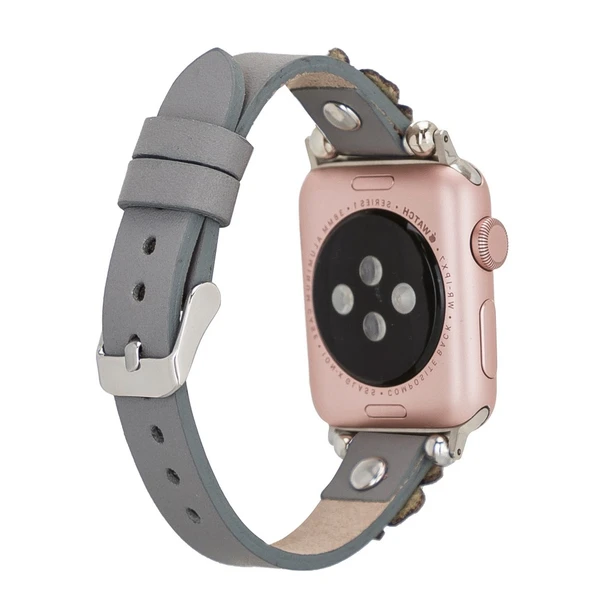 Apple Watch Uyumlu Deri Kordon Clover 38-40-41mm ST RST9 - Resim 2