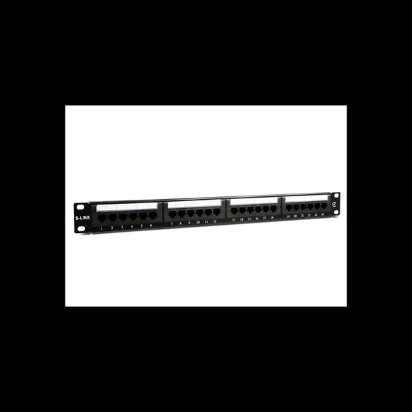 S-lınk Sl-f624 Cat6 Patch Panel, 24-port, Utp, 1u ürün görseli 1