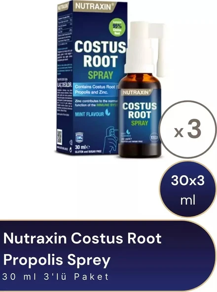 Nutraxin Costus Root Propolis Sprey 30 ml 3 Adet ürün görseli 1