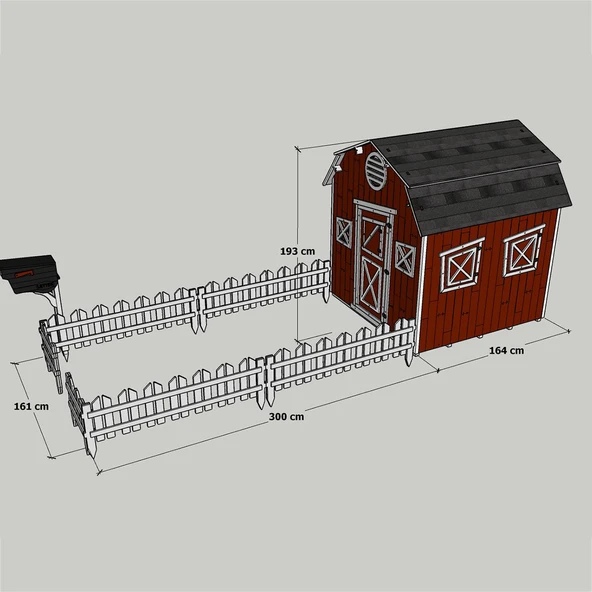 MANDU Ahşap Çiftlik Oyun Evi (Farmhouse) - Resim 7