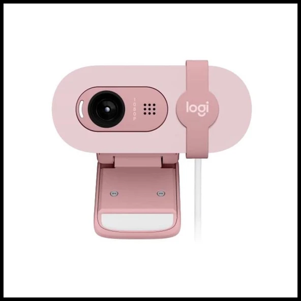 Logıtech  960-001623, Brıo 100 Wcm V-u0072, Full Hd, Dahili Mikrofonlu, Rose Webcam - Resim 3