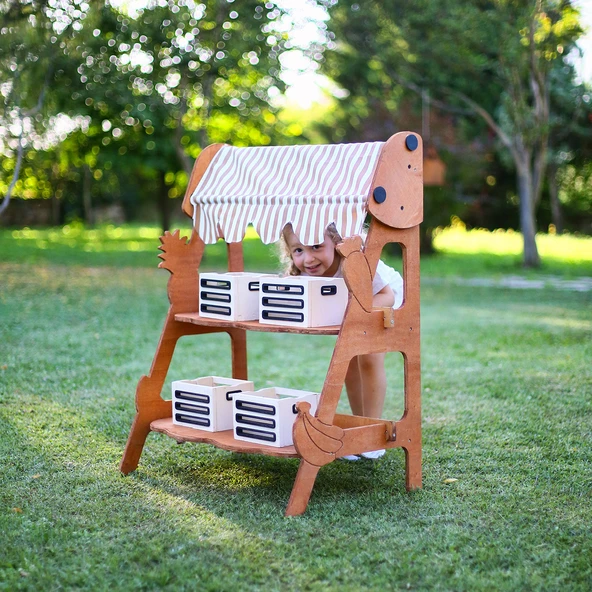 MANDU Ahşap Çocuk Manav Tezgahı - Resim 4